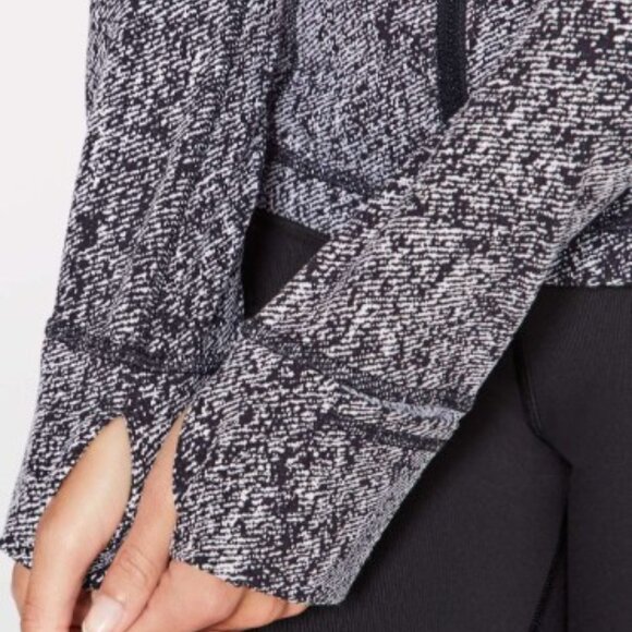 L-13 🍋 Lululemon 🍋 Define Jacket  Luon Irregular Denim Twill Black White - Picture 5 of 10